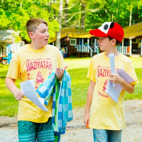 Boys wearing Waziyatah t-shirts