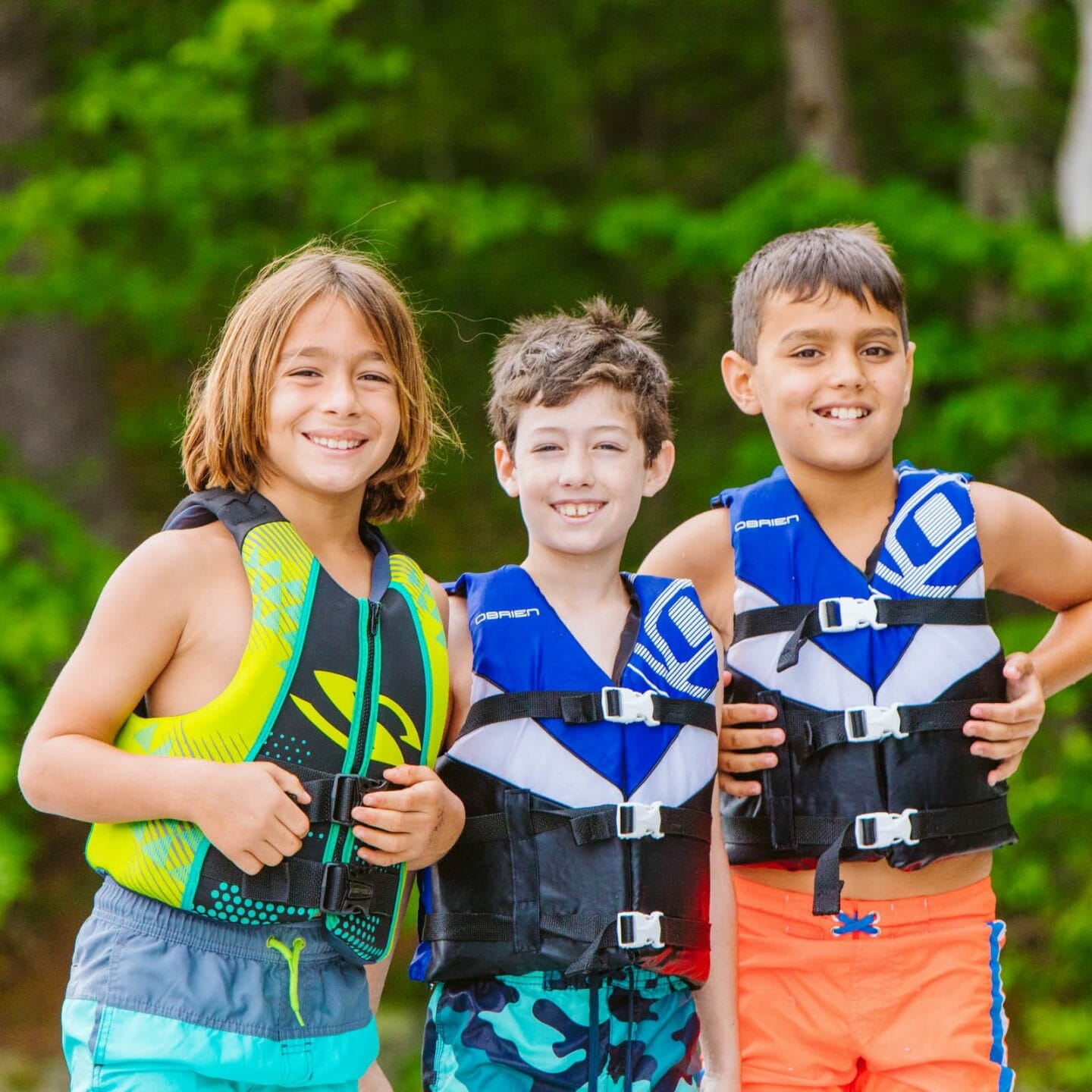 Three boys during Rookie Sessions at Camp Waziyatah